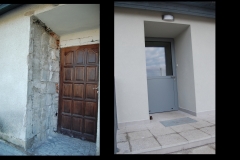 Drzwi wejściowe do kuchni(przed i po wymianie)