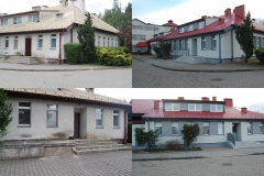 Rampa i schody - wejście do kuchni(przed i po remoncie)